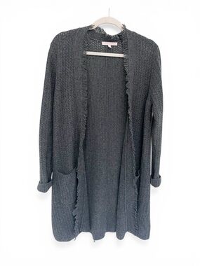 The Cashmere Project Open-Front Fringe Cardigan